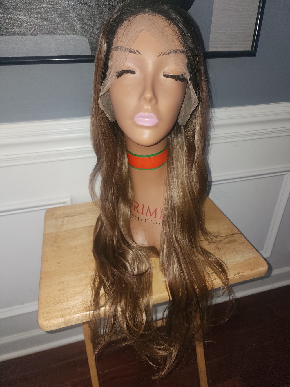 Long Lace Front Wig in Light Brown